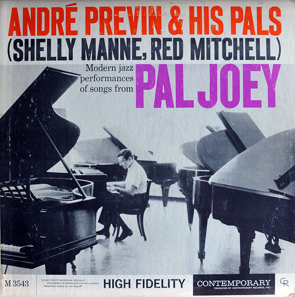 André Previn & His Pals : Modern Jazz Performances Of Songs From Pal Joey (LP, Album, Mono, RE)