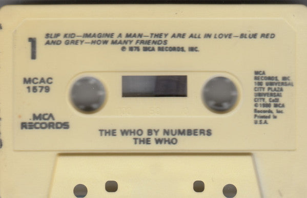 The Who : The Who By Numbers (Cass, Album, RE)