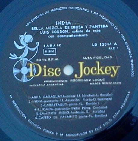 Luis Bordón : India: Bella Mezcla de Diosa y Pantera ..! (LP, Album)