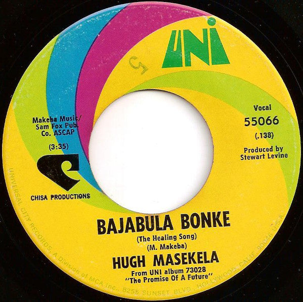 Hugh Masekela : Grazing In The Grass (7", Single)