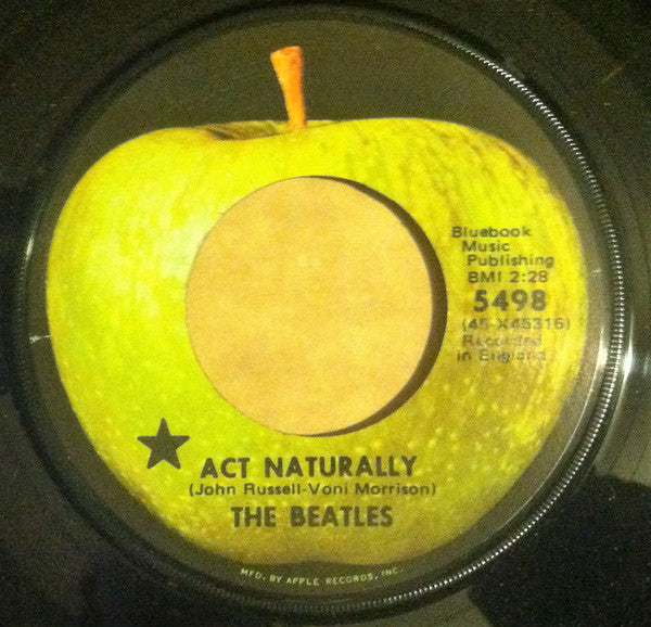 The Beatles : Act Naturally (7", Single, Mono, RP, Los)