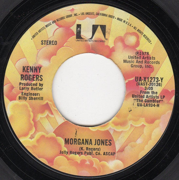 Kenny Rogers : She Believes In Me / Morgana Jones (7", Single, Styrene, Ter)