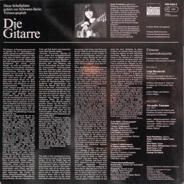 Sonja Prunnbauer : Virtuose Gitarrenkonzerte (LP)