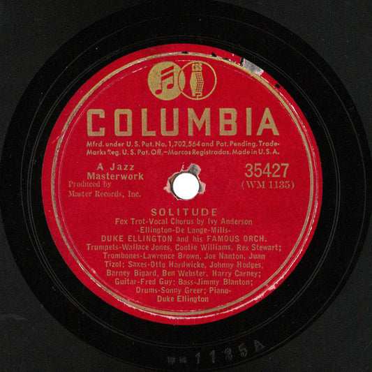 Duke Ellington And His Famous Orch.* : Solitude / Mood Indigo (Shellac, 10", RP)