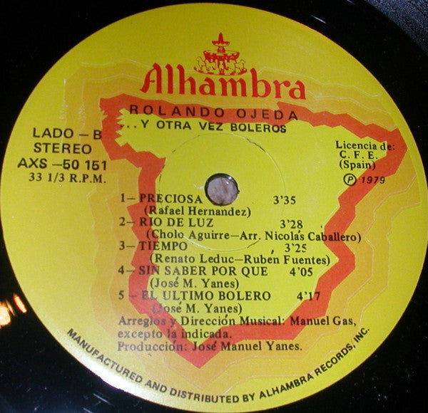 Rolando Ojeda : ...Y Otra Vez Boleros (LP, Album)