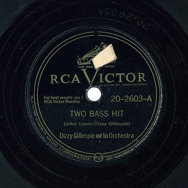 Dizzy Gillespie And His Orchestra : Two Bass Hit / Stay On It  (Shellac, 10", Hol)