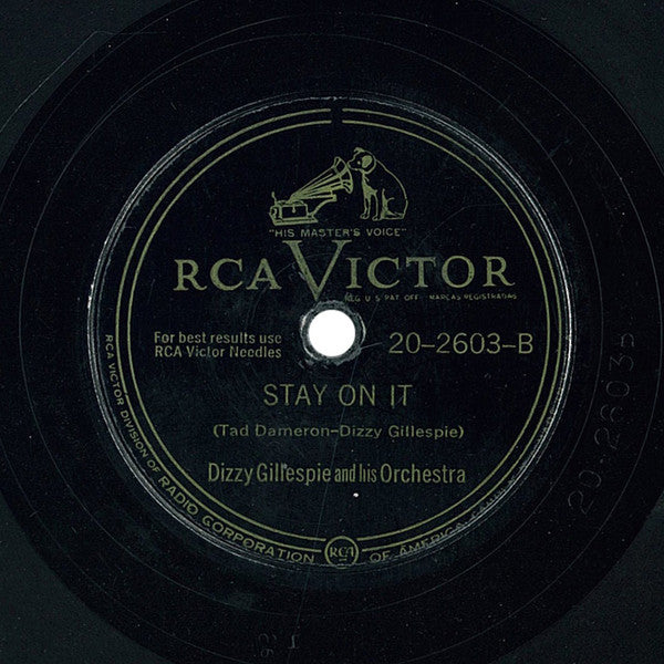 Dizzy Gillespie And His Orchestra : Two Bass Hit / Stay On It  (Shellac, 10", Hol)