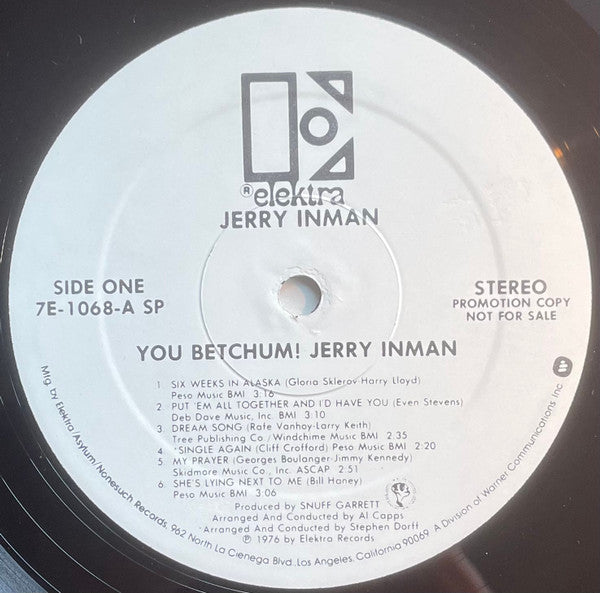 Jerry Inman : You Betchum! (LP, Album, Promo, Spe)