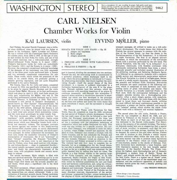 Kai Laursen, Eyvind Møller - Carl Nielsen : Chamber Works For Violin (LP, Album, RE)