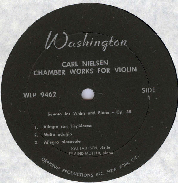 Kai Laursen, Eyvind Møller - Carl Nielsen : Chamber Works For Violin (LP, Album, RE)