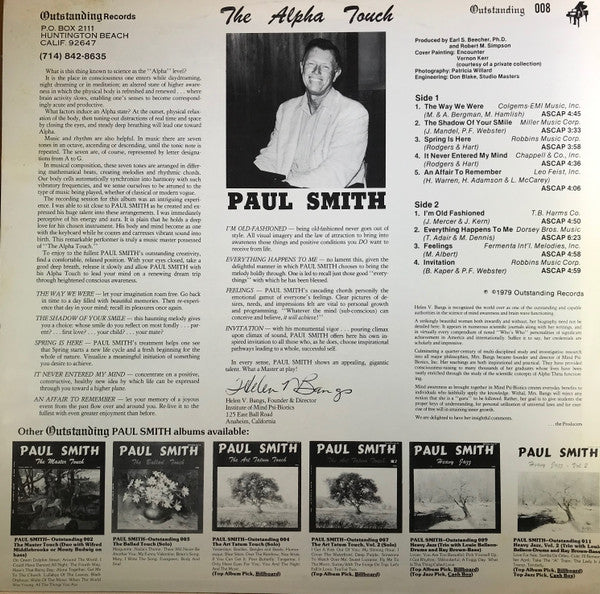 Paul Smith (5) : The Alpha Touch (LP, Album)