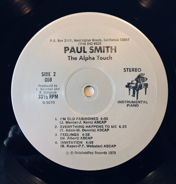 Paul Smith (5) : The Alpha Touch (LP, Album)