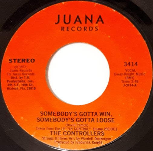 The Controllers (2) : Somebody's Gotta Win, Somebody's Gotta Lose / Feeling A Feeling (7", Single, red)