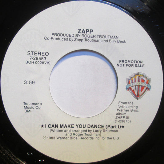 Zapp : I Can Make You Dance (7", Promo)