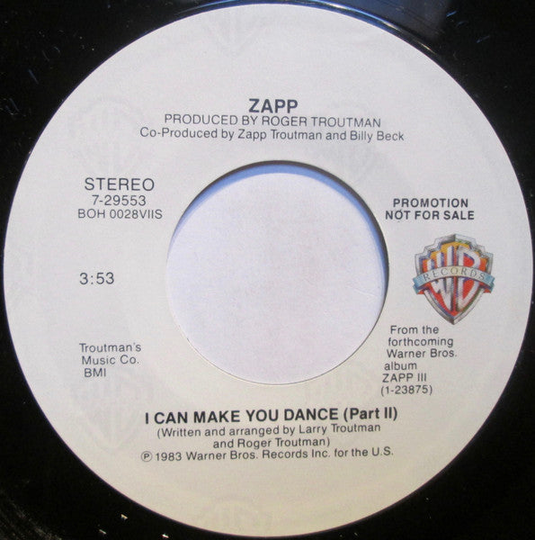 Zapp : I Can Make You Dance (7", Promo)