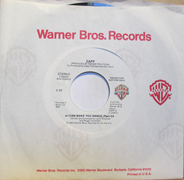 Zapp : I Can Make You Dance (7", Promo)