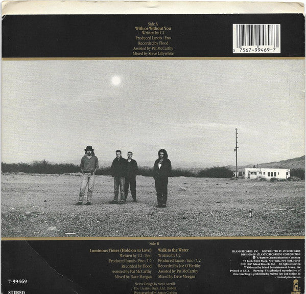 U2 : With Or Without You (7", Single, AR-)