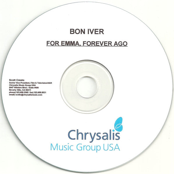 Bon Iver : For Emma, Forever Ago (CDr, Album, Promo)