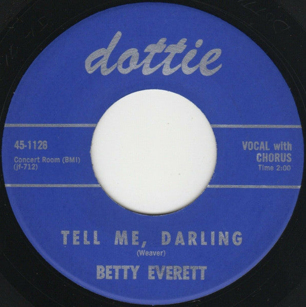 Betty Everett : I'll Weep No More / Tell Me, Darling (7", Single, RE)