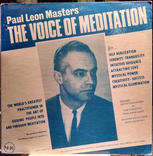 Paul Leon Masters : The Voice Of Meditation (LP, Album, Mono)