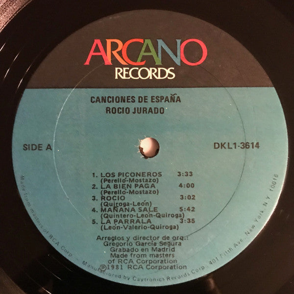 Rocio Jurado : Canciones De España (LP, Album)