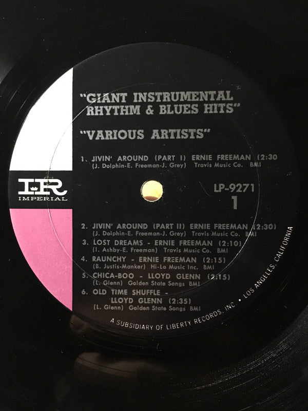 Various : Giant Instrumental Rhythm & Blues Hits (LP, Album, Comp, Mono, Res)