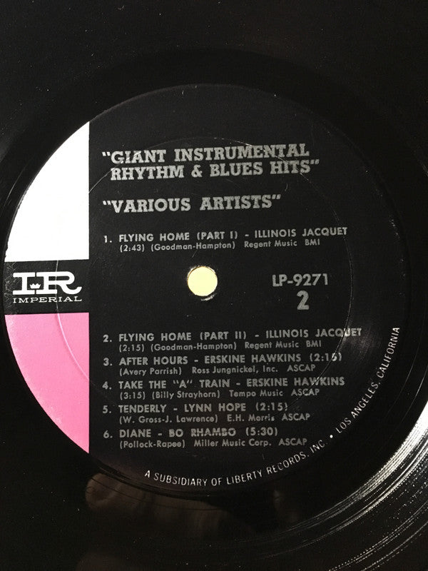Various : Giant Instrumental Rhythm & Blues Hits (LP, Album, Comp, Mono, Res)