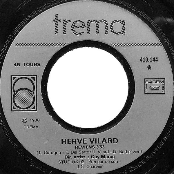 Hervé Vilard : Reviens (7", Single, Sil)