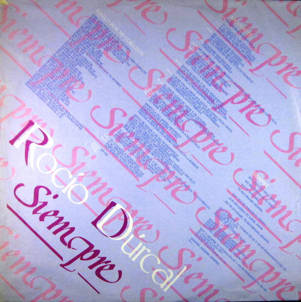 Rocío Dúrcal : Siempre (LP, Album, Ins)