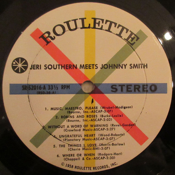 Jeri Southern And Johnny Smith : Jeri Southern Meets Johnny Smith (LP, Album)