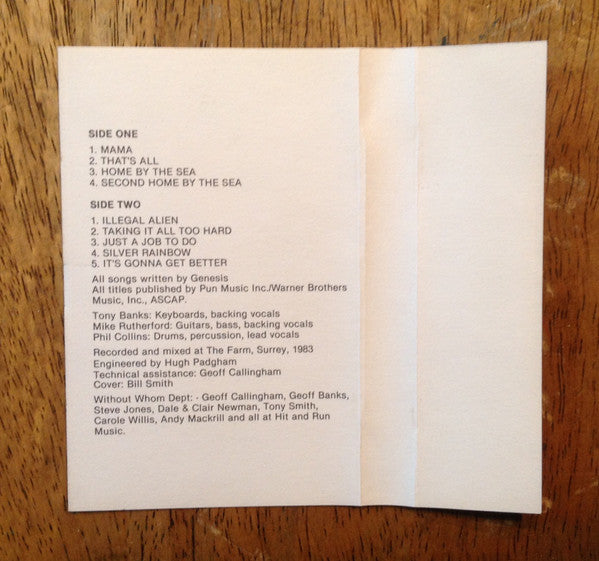 Genesis : Genesis (Cass, Album)