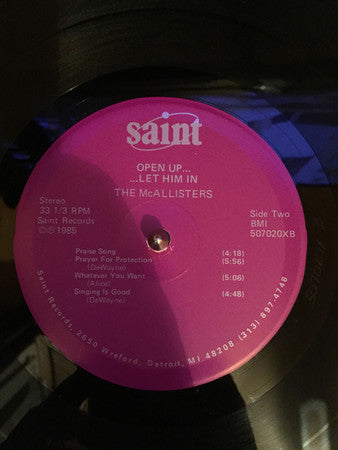 The McAllister Singers : Open Up... Let Him In (LP, Album)