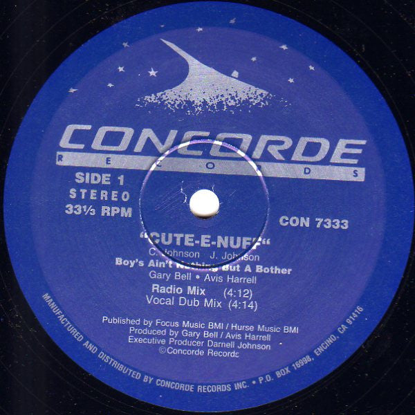 Cute-E-Nuff : Boys Ain't Nothing But A Bother (12")