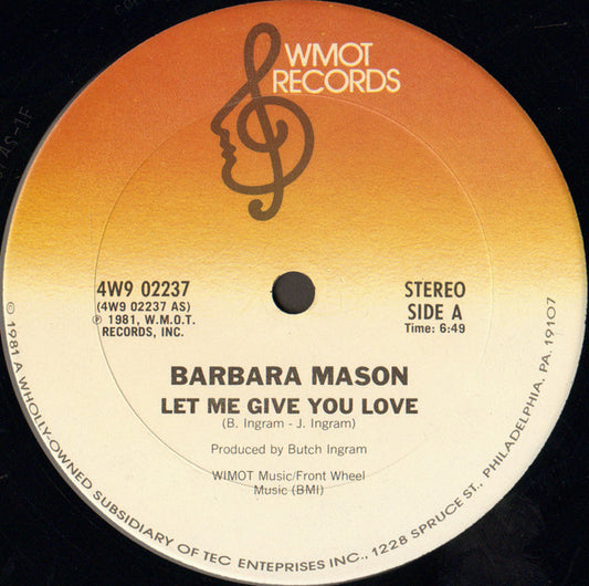 Barbara Mason : Let Me Give You Love (12")