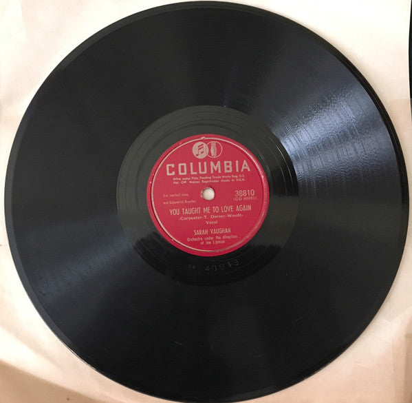 Sarah Vaughan : You Taught Me To Love Again / Just Friends (Shellac, 10")