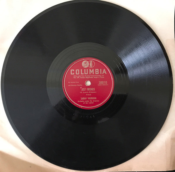 Sarah Vaughan : You Taught Me To Love Again / Just Friends (Shellac, 10")