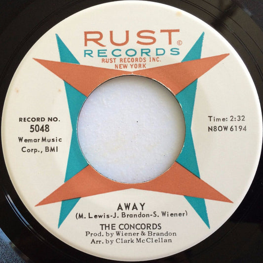 The Concords (3) : Away / One Step From Heaven (7", Single)