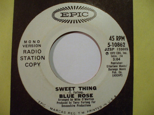 Blue Rose (3) : Sweet Thing (7", Single, Promo)