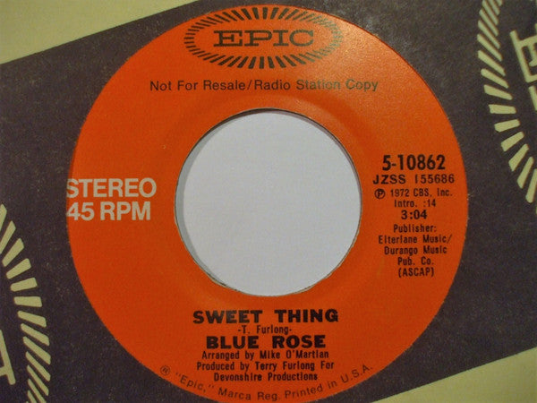 Blue Rose (3) : Sweet Thing (7", Single, Promo)