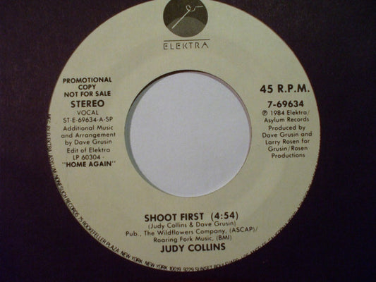 Judy Collins : Shoot First / From Where I Stand (7", Single, Promo)