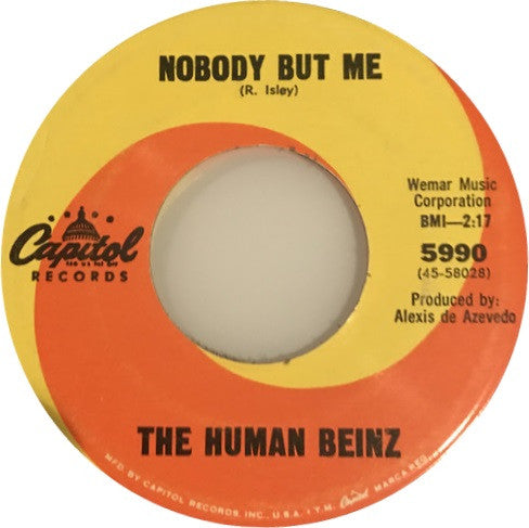 The Human Beinz : Nobody But Me (7", Single, Los)