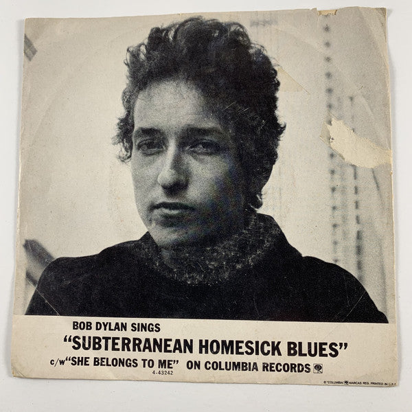 Bob Dylan : Subterranean Homesick Blues (7", Promo, Styrene)