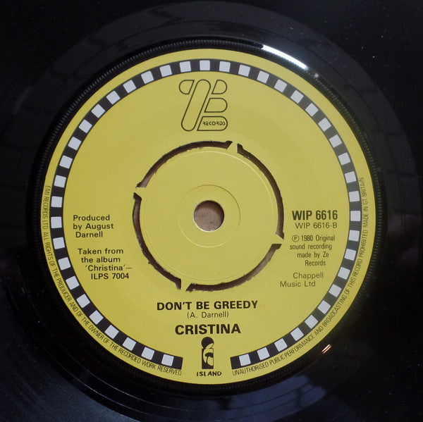 Cristina : Baby You Can Drive My Car (7", Single)