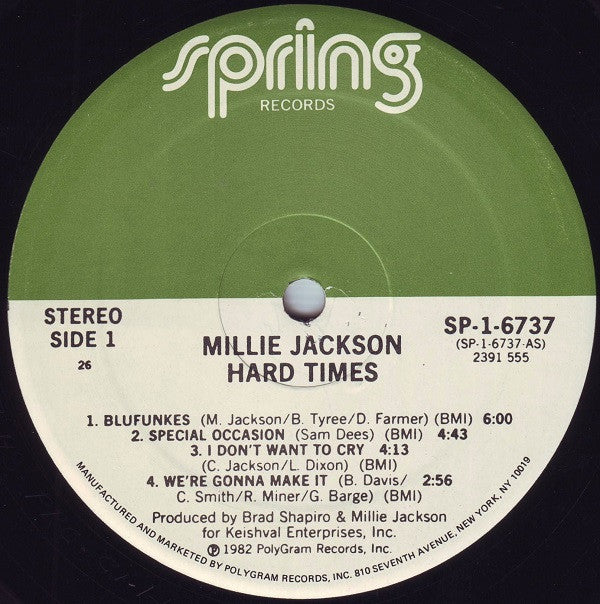 Millie Jackson : Hard Times (LP, Album, 26 )