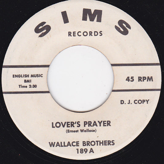 Wallace Brothers* : Lover's Prayer / Love Me Like I Love You (7", Single, Promo)