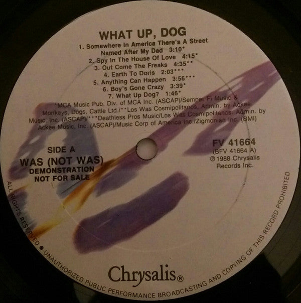 Was (Not Was) : What Up, Dog? (LP, Album, Promo)