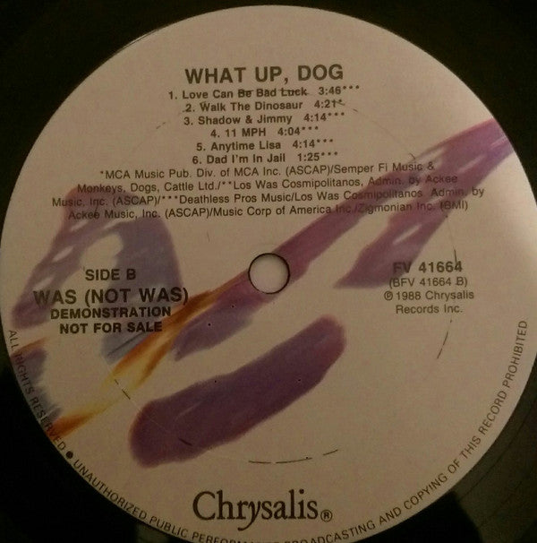 Was (Not Was) : What Up, Dog? (LP, Album, Promo)