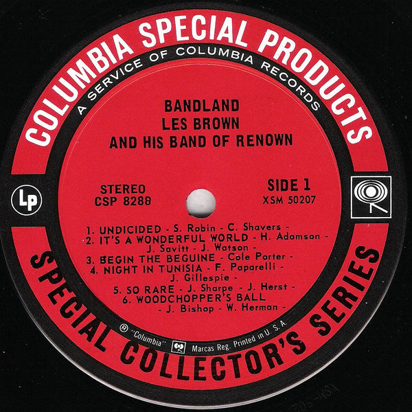 Les Brown And His Band Of Renown : Bandland (Great Songs Of Great Bands) (LP)