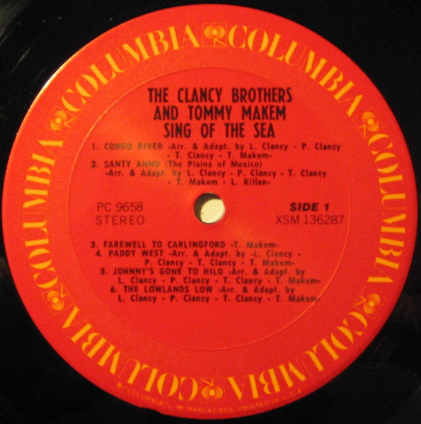 The Clancy Brothers & Tommy Makem : Sing Of The Sea (LP, Album, RE)