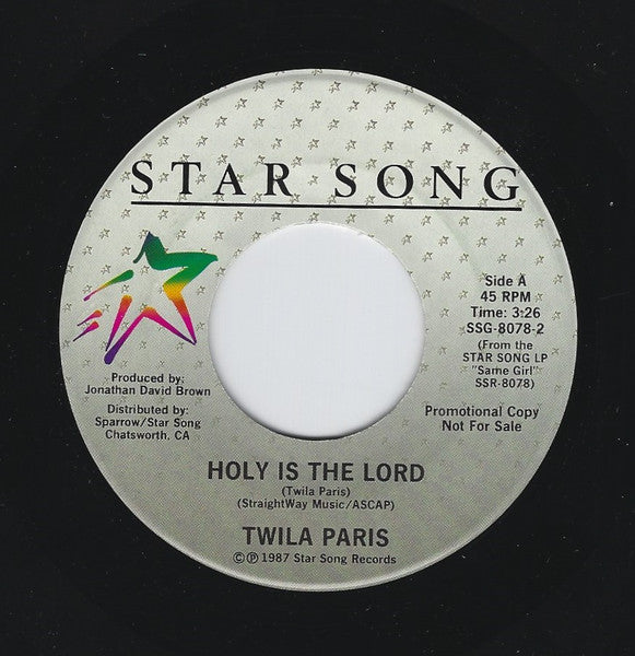 Twila Paris : Holy Is The Lord (7", Promo)